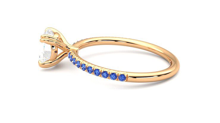 Taylor & Hart Damson Round Engagement Ring 360 degree image 20