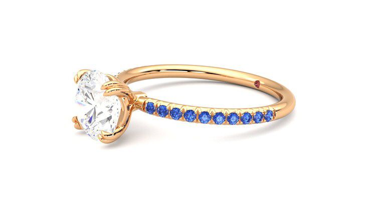 Taylor & Hart Damson Round Engagement Ring 360 degree image 23