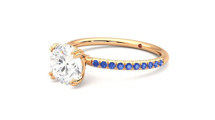 Taylor & Hart Damson Round Engagement Ring 360 degree image 24