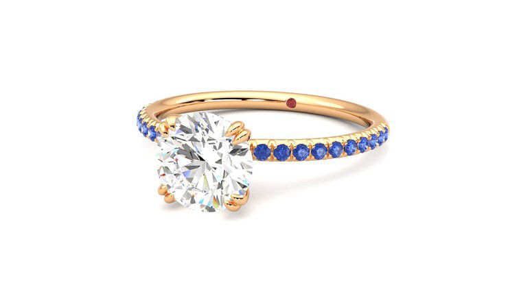 Taylor & Hart Damson Round Engagement Ring 360 degree image 26