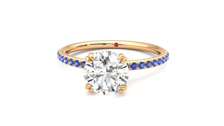 Taylor & Hart Damson Round Engagement Ring 360 degree image 28