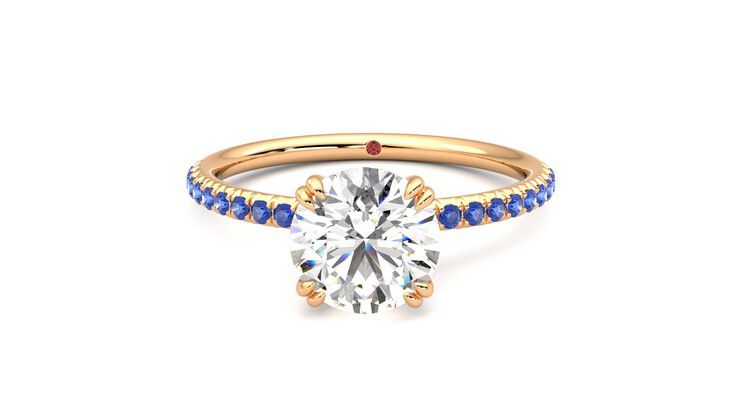 Taylor & Hart Damson Round Engagement Ring 360 degree image 29