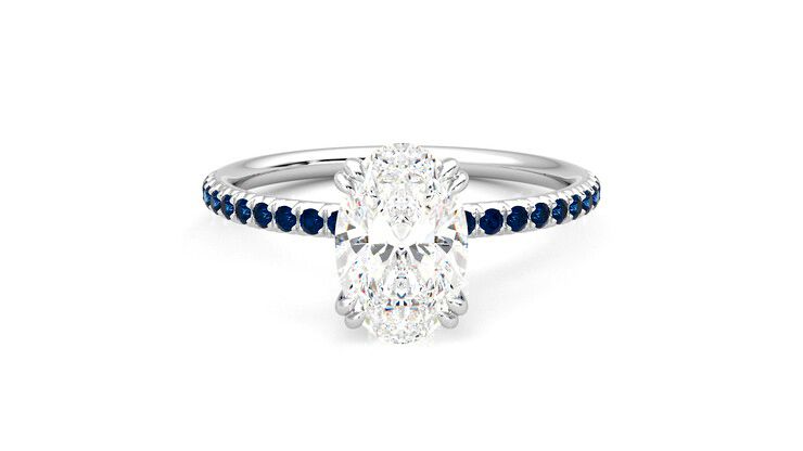 Taylor & Hart Damson Oval Engagement Ring 360 degree image 0