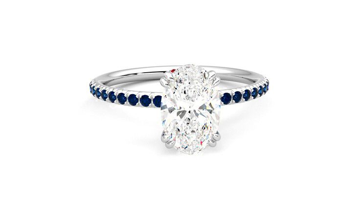 Taylor & Hart Damson Oval Engagement Ring 360 degree image 2
