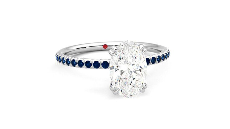 Taylor & Hart Damson Oval Engagement Ring 360 degree image 3