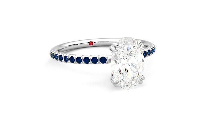 Taylor & Hart Damson Oval Engagement Ring 360 degree image 4