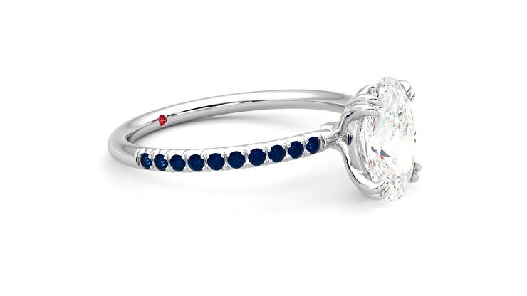 Taylor & Hart Damson Oval Engagement Ring 360 degree image 7