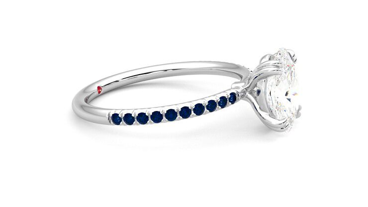 Taylor & Hart Damson Oval Engagement Ring 360 degree image 8