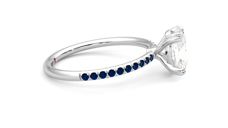 Taylor & Hart Damson Oval Engagement Ring 360 degree image 9