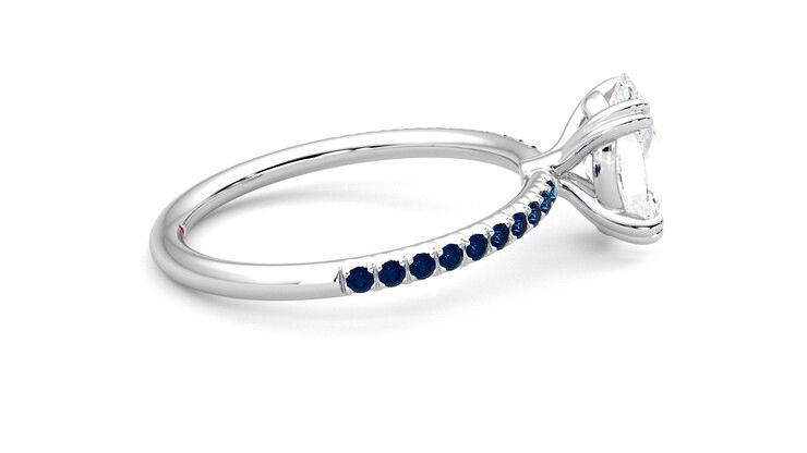 Taylor & Hart Damson Oval Engagement Ring 360 degree image 10