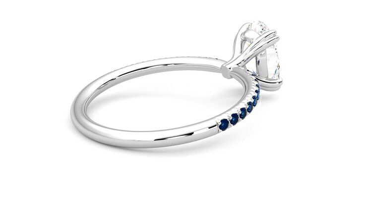 Taylor & Hart Damson Oval Engagement Ring 360 degree image 12