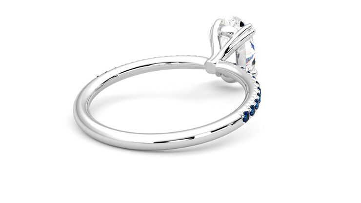 Taylor & Hart Damson Oval Engagement Ring 360 degree image 13
