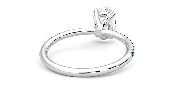 Taylor & Hart Damson Oval Engagement Ring 360 degree image 14