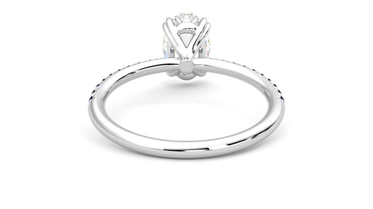 Taylor & Hart Damson Oval Engagement Ring 360 degree image 15