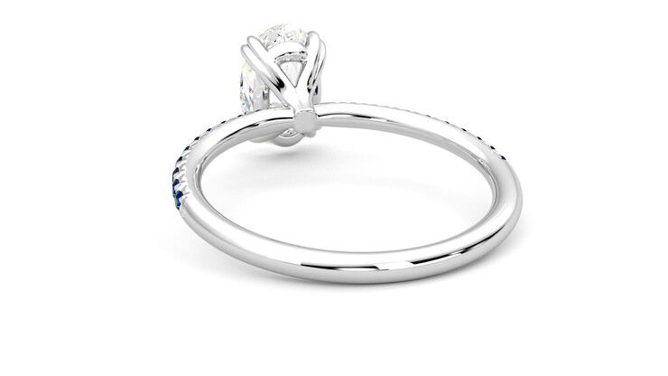 Taylor & Hart Damson Oval Engagement Ring 360 degree image 16
