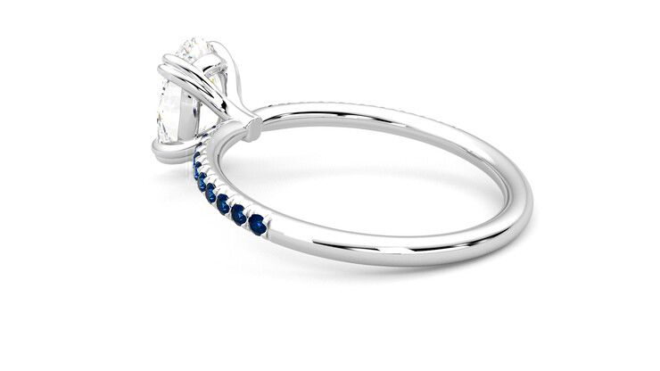 Taylor & Hart Damson Oval Engagement Ring 360 degree image 18