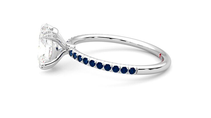 Taylor & Hart Damson Oval Engagement Ring 360 degree image 21