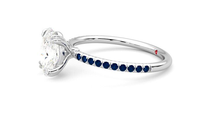 Taylor & Hart Damson Oval Engagement Ring 360 degree image 22