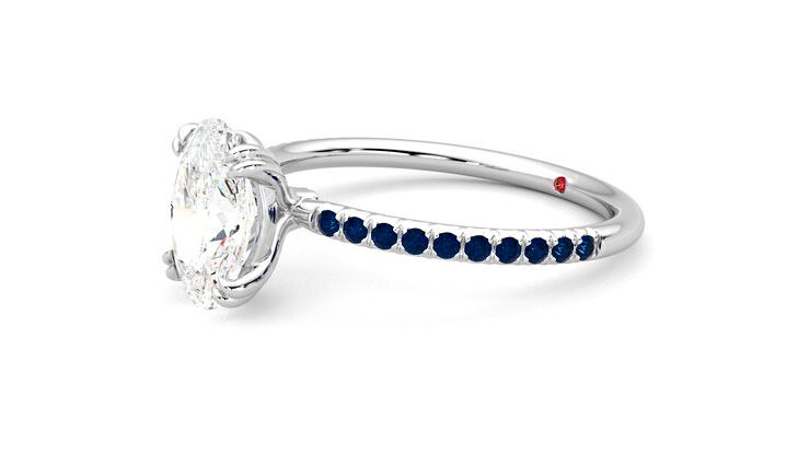 Taylor & Hart Damson Oval Engagement Ring 360 degree image 23