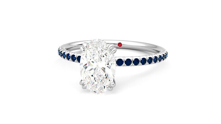 Taylor & Hart Damson Oval Engagement Ring 360 degree image 27