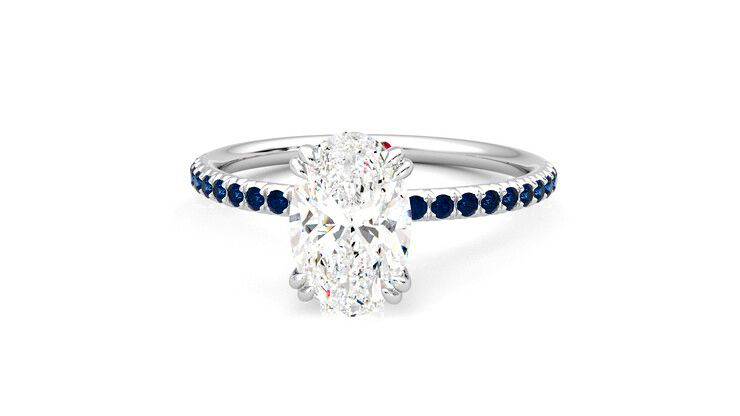 Taylor & Hart Damson Oval Engagement Ring 360 degree image 28