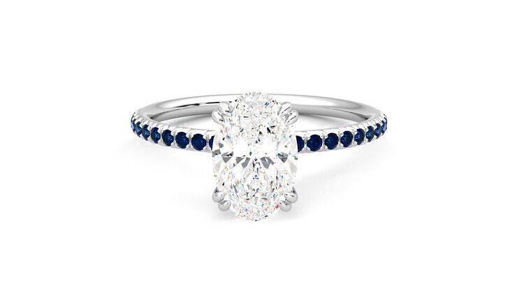 Taylor & Hart Damson Oval Engagement Ring 360 degree image 29