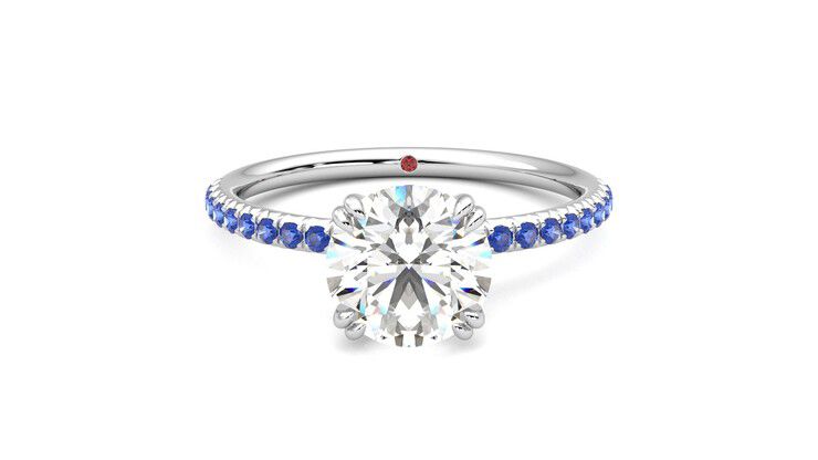 Taylor & Hart Damson Round Engagement Ring 360 degree image 0