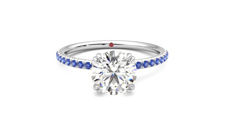 Taylor & Hart Damson Round Engagement Ring 360 degree image 1