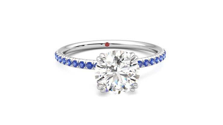 Taylor & Hart Damson Round Engagement Ring 360 degree image 2