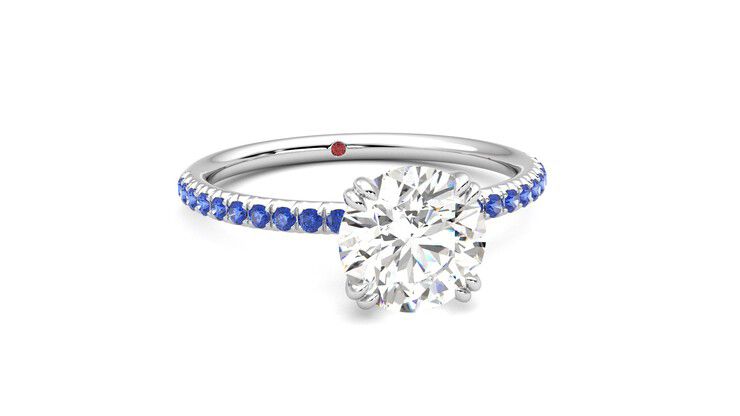 Taylor & Hart Damson Round Engagement Ring 360 degree image 3