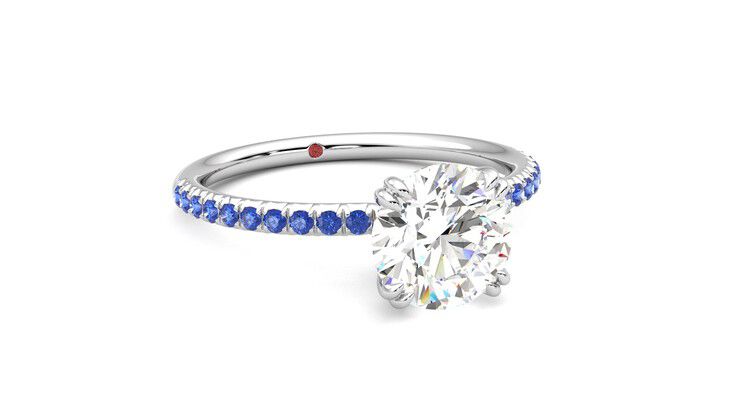 Taylor & Hart Damson Round Engagement Ring 360 degree image 4