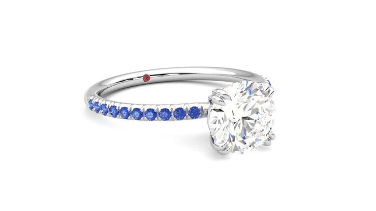 Taylor & Hart Damson Round Engagement Ring 360 degree image 5