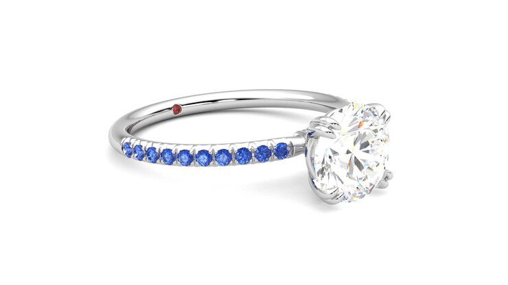 Taylor & Hart Damson Round Engagement Ring 360 degree image 6