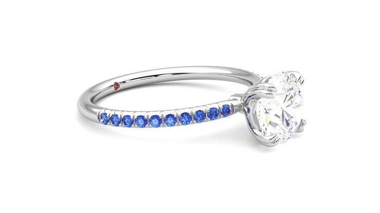 Taylor & Hart Damson Round Engagement Ring 360 degree image 7