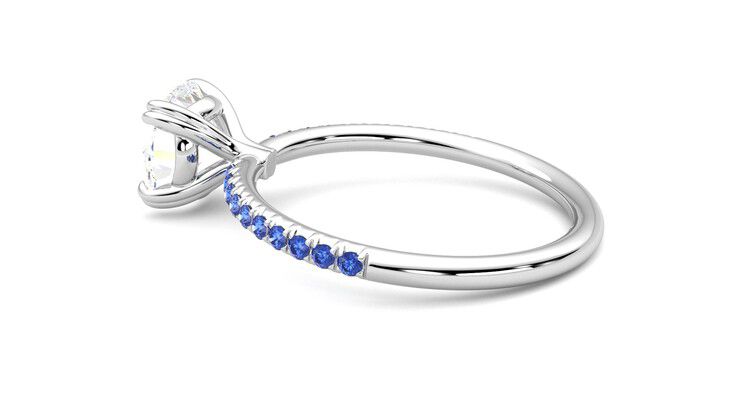 Taylor & Hart Damson Round Engagement Ring 360 degree image 19