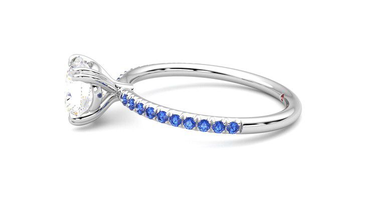 Taylor & Hart Damson Round Engagement Ring 360 degree image 21