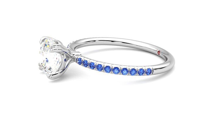 Taylor & Hart Damson Round Engagement Ring 360 degree image 22