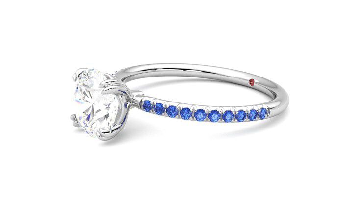 Taylor & Hart Damson Round Engagement Ring 360 degree image 23