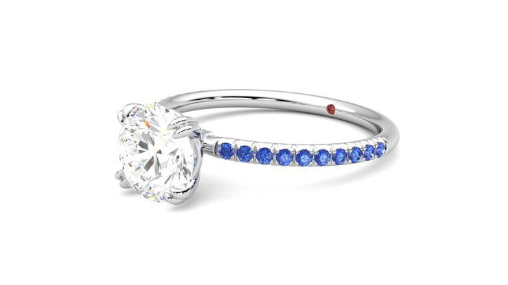 Taylor & Hart Damson Round Engagement Ring 360 degree image 24