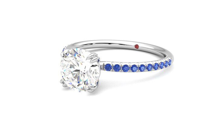 Taylor & Hart Damson Round Engagement Ring 360 degree image 25