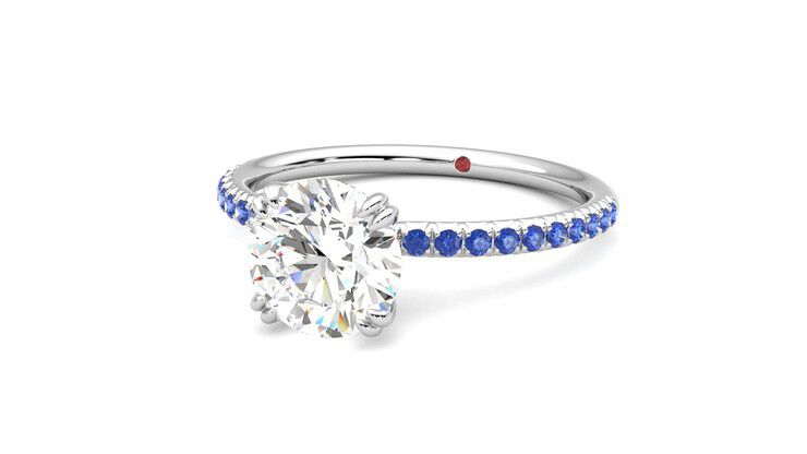 Taylor & Hart Damson Round Engagement Ring 360 degree image 26