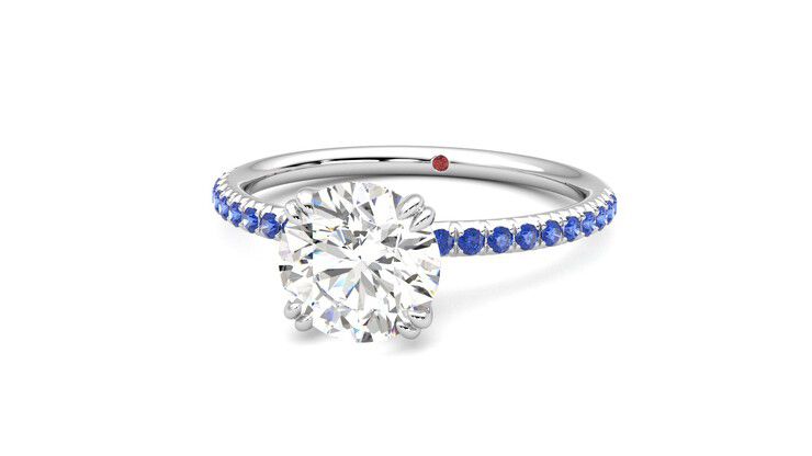 Taylor & Hart Damson Round Engagement Ring 360 degree image 27