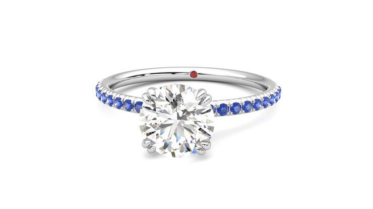Taylor & Hart Damson Round Engagement Ring 360 degree image 28