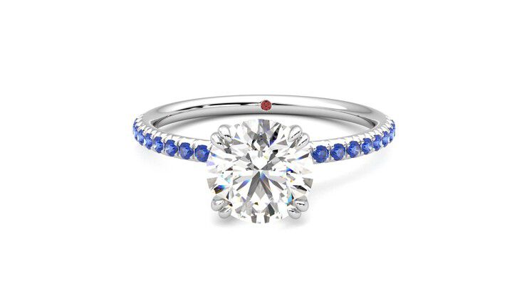 Taylor & Hart Damson Round Engagement Ring 360 degree image 29