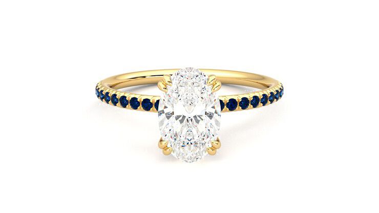 Taylor & Hart Damson Oval Engagement Ring 360 degree image 0