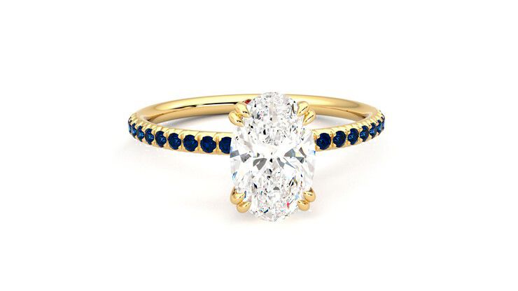 Taylor & Hart Damson Oval Engagement Ring 360 degree image 2