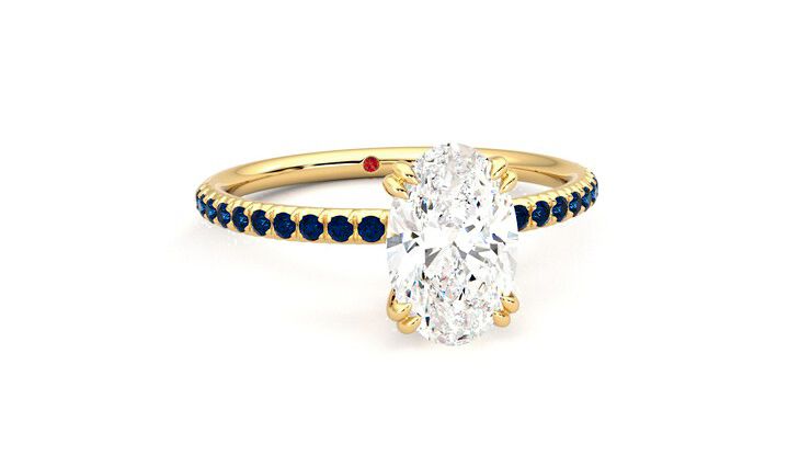 Taylor & Hart Damson Oval Engagement Ring 360 degree image 3