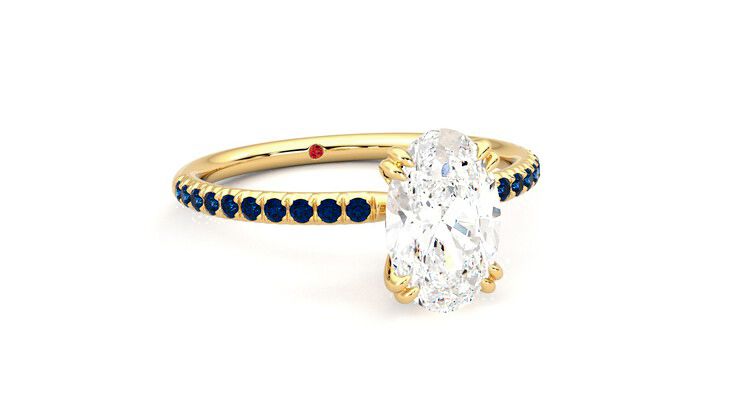 Taylor & Hart Damson Oval Engagement Ring 360 degree image 4