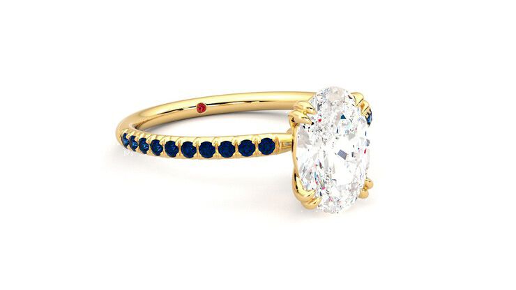 Taylor & Hart Damson Oval Engagement Ring 360 degree image 5