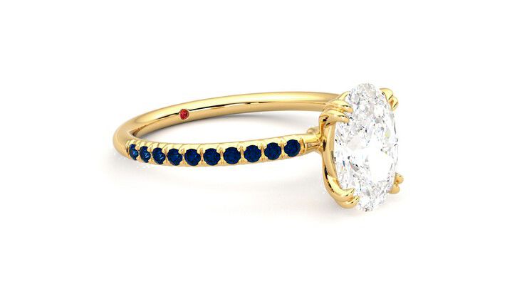 Taylor & Hart Damson Oval Engagement Ring 360 degree image 6